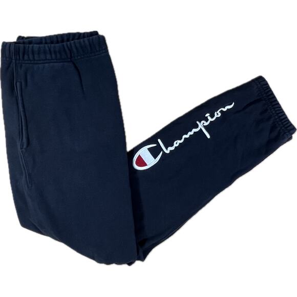 VTG 80's Champion Reverse Weave Warm-Up Sweatpants Black Made in USA Men's Large - Picture 1 of 12